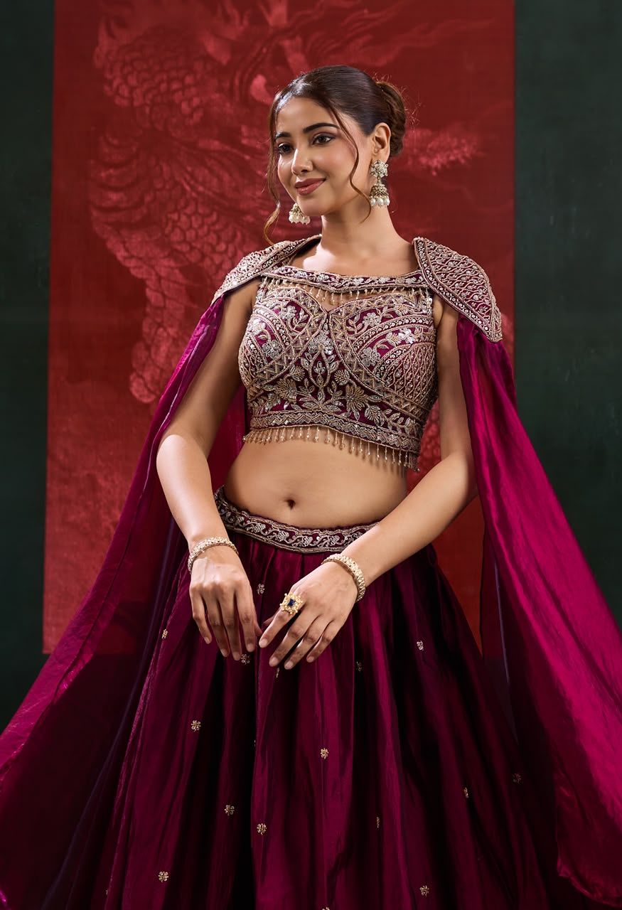 Amoha A539 Designer Lehenga Nc Satin with Beads Work Blouse — Wholesale Lehenga, AMOHA wholesale from Surat — Photo 2
