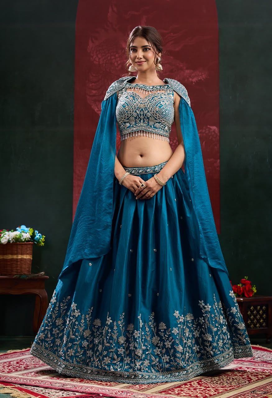 Amoha A539 Designer Lehenga Nc Satin with Beads Work Blouse