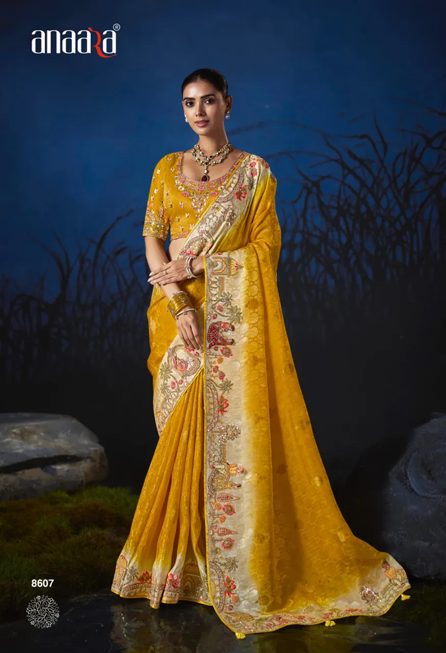 Anaara 8600 Series Wholesale Soft Silk Designer Saree Collection — Festival Sarees, TATHASTU wholesale from Surat — view 7