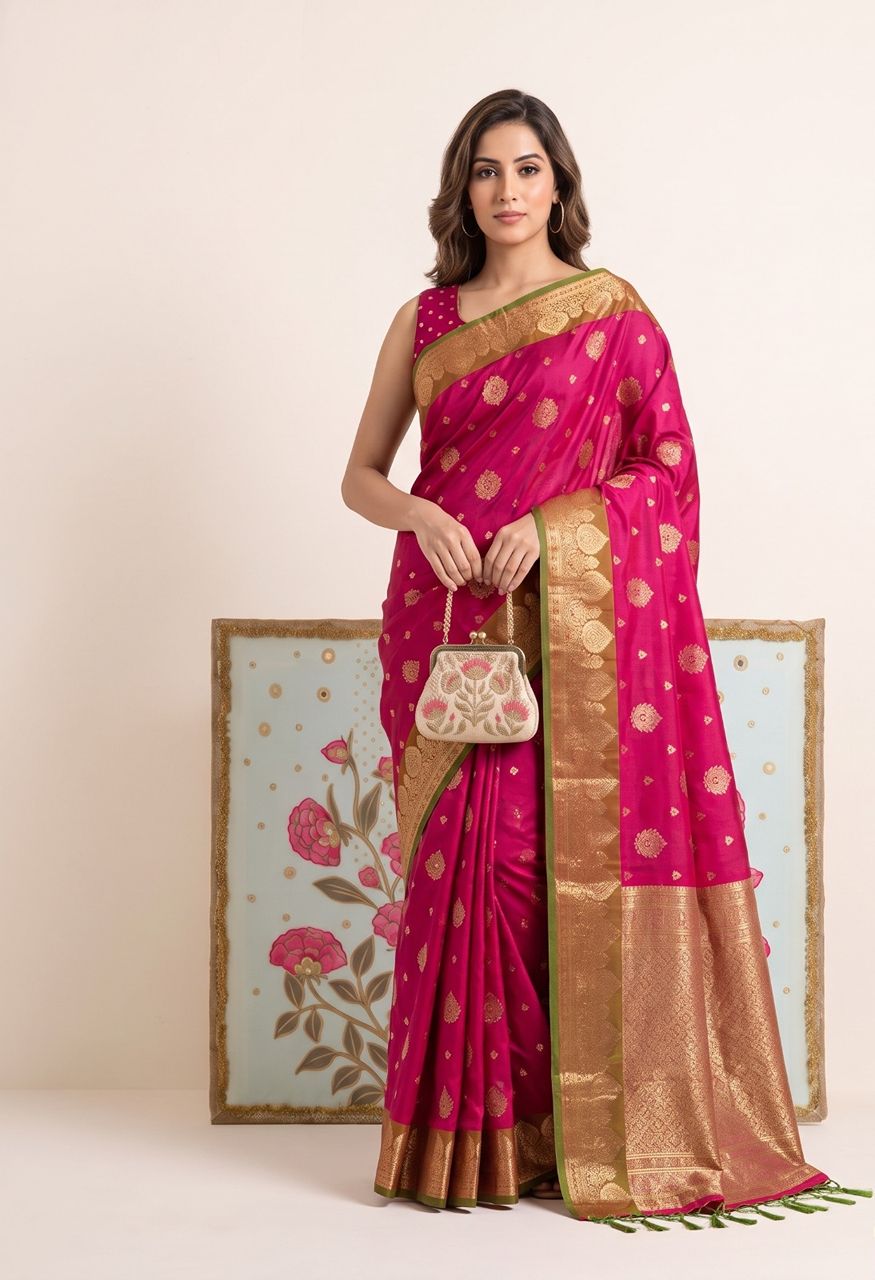 Astita Devanshi 1001 1006 Silk Saree Traditional Border Woven Blouse