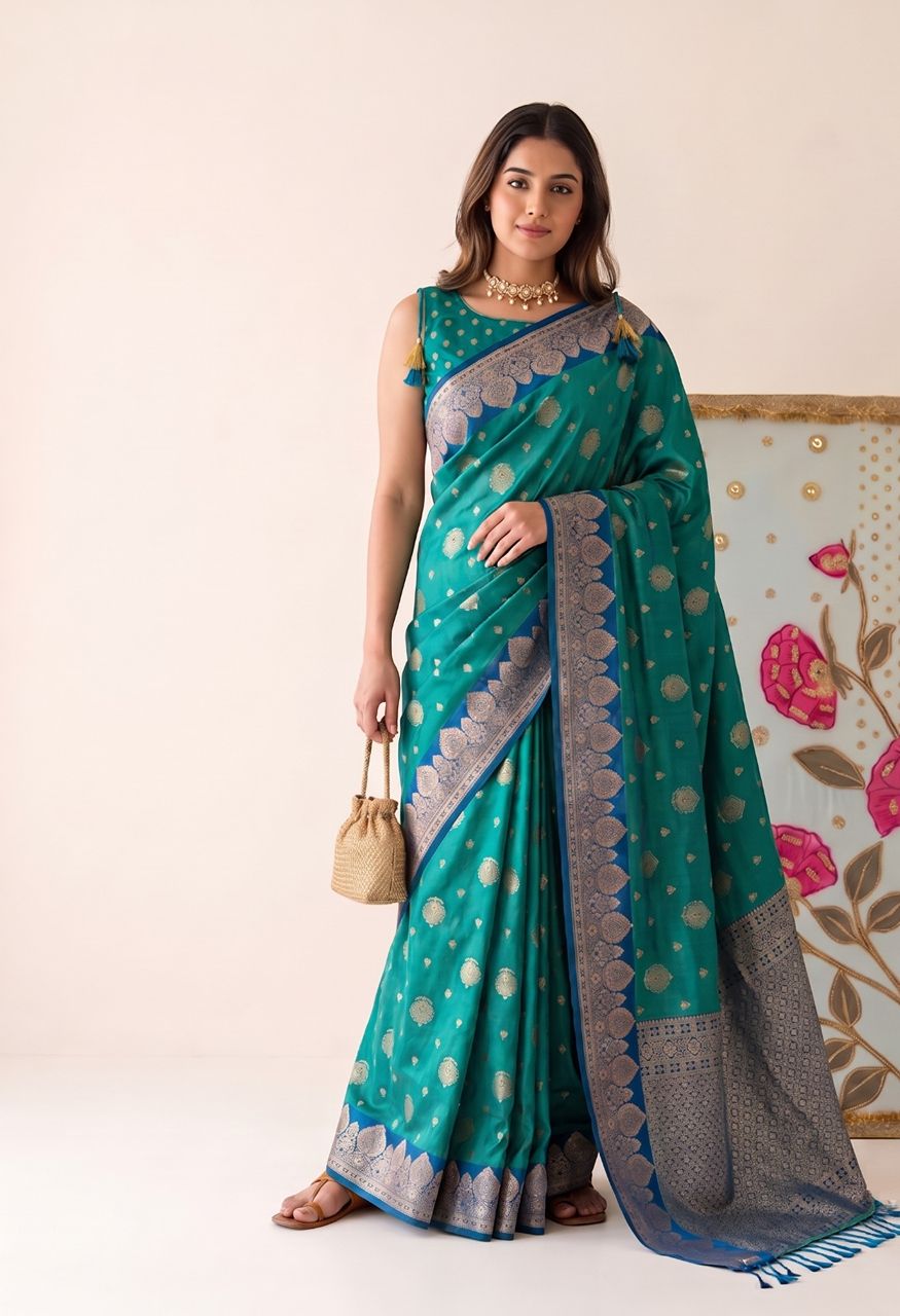 Astita Devanshi 1001 1006 Silk Saree Traditional Border Woven Blouse — Singles, Astita wholesale from Surat — Photo 5