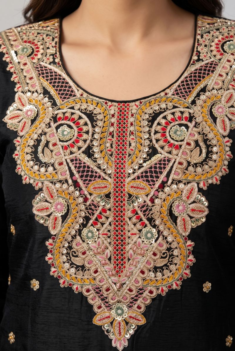 Aurraa Black Pearl Chinon Embroidered Salwar Kameez Catalog — Wholesale Kurtis, Vardan Ethnic wholesale from Surat — view 2