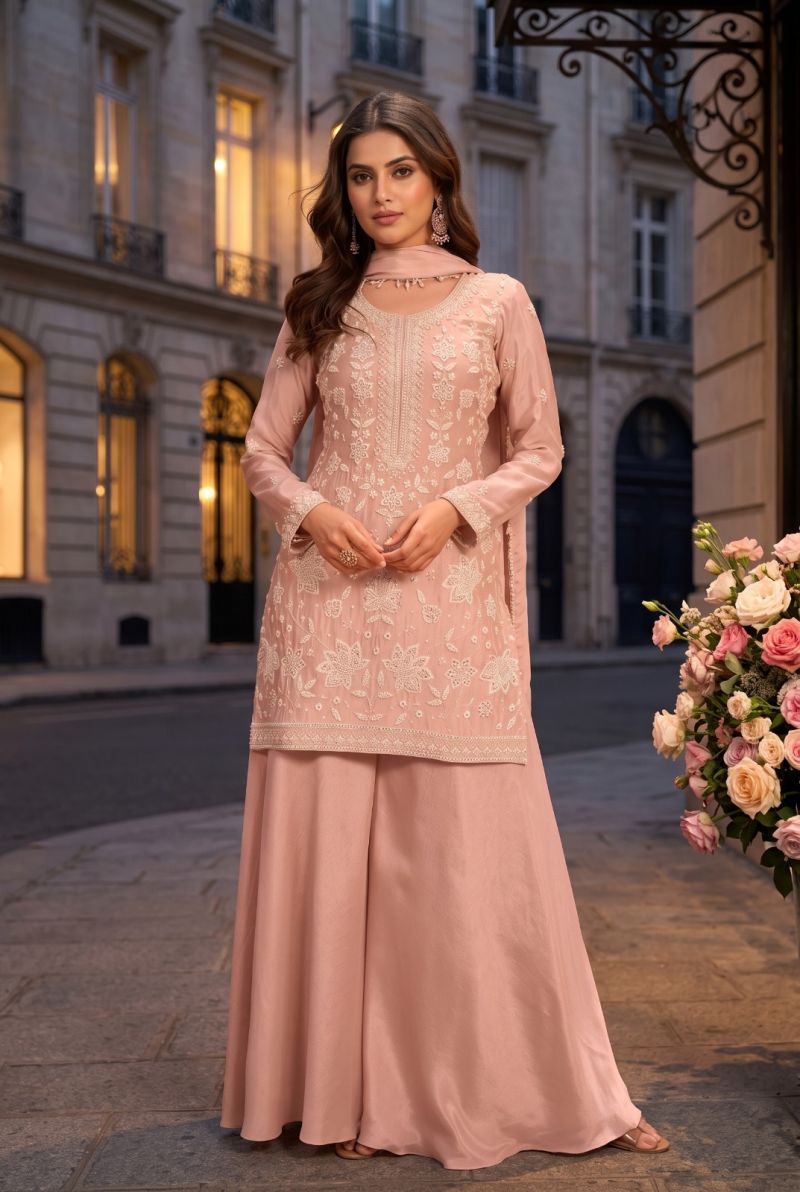 Aurraa Geeta Chinon Beads Work Embroidered Salwar Kameez