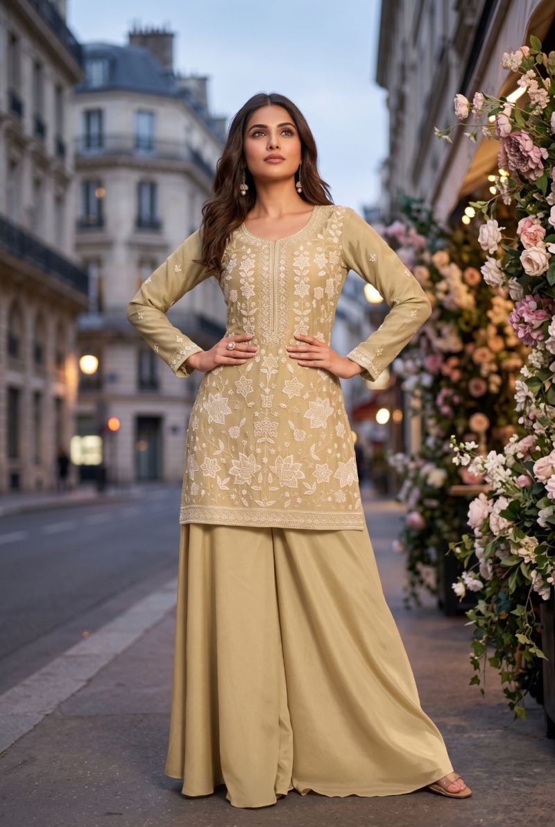 Aurraa Geeta Chinon Beads Work Embroidered Salwar Kameez — Wholesale Kurtis, Aurraa wholesale from Surat — view 2