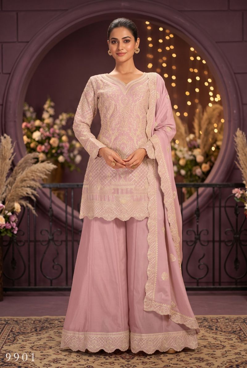 Aurraa Nitika Chinon Ribbon Work Salwar Kameez Catalog