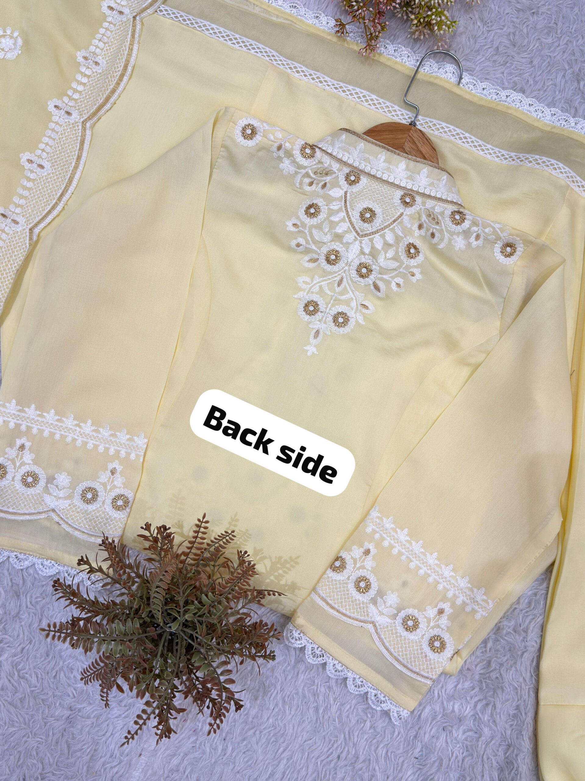 BE 497 Roman Silk Embroidery Designer Readymade Salwar Suit — Wholesale Readymade Suit, Vardan Ethnic wholesale from Surat — view 2