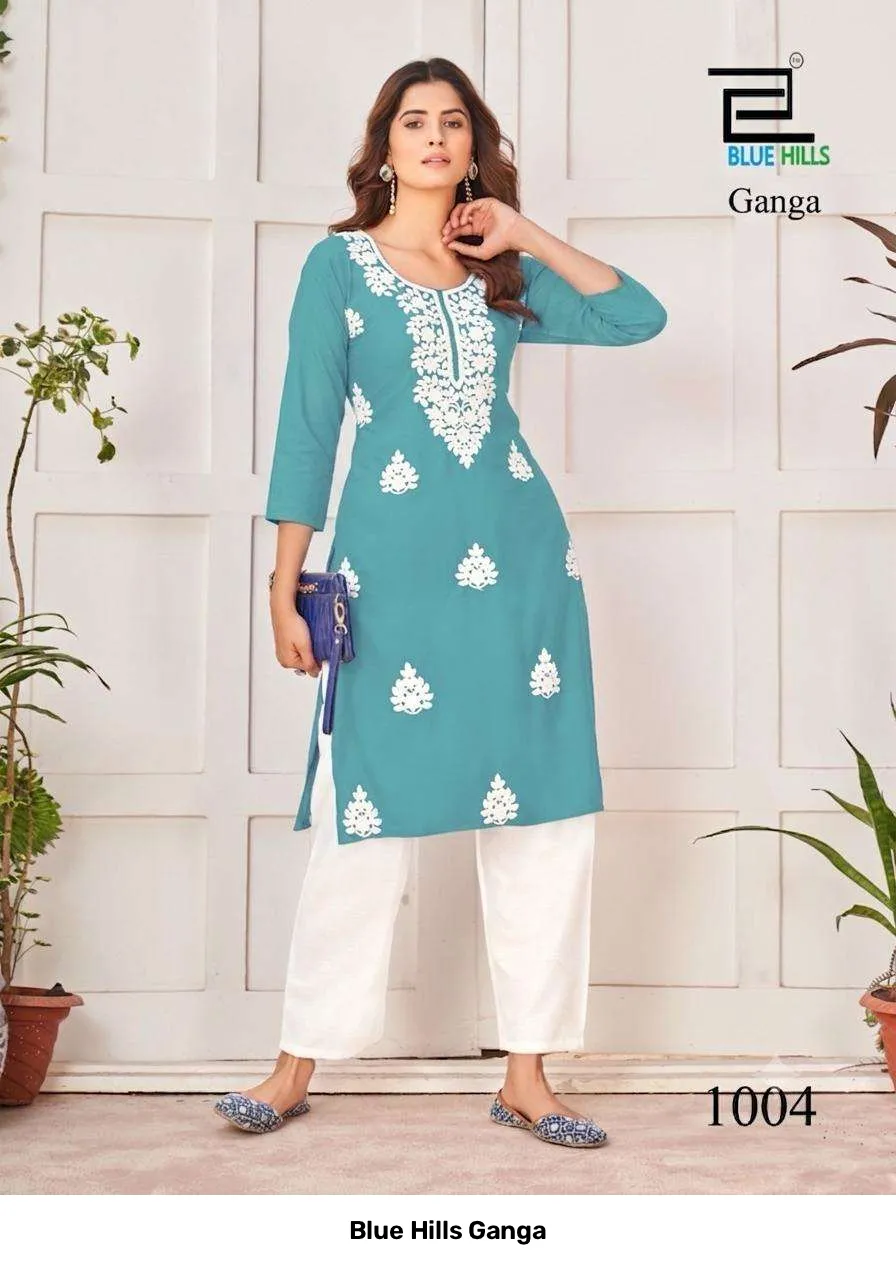 Blue Hills Ganga — Wholesale Kurtis, Blue Hills wholesale from Surat — Photo 2