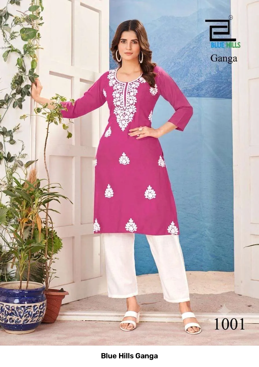 Blue Hills Ganga — Wholesale Kurtis, Blue Hills wholesale from Surat — Photo 3