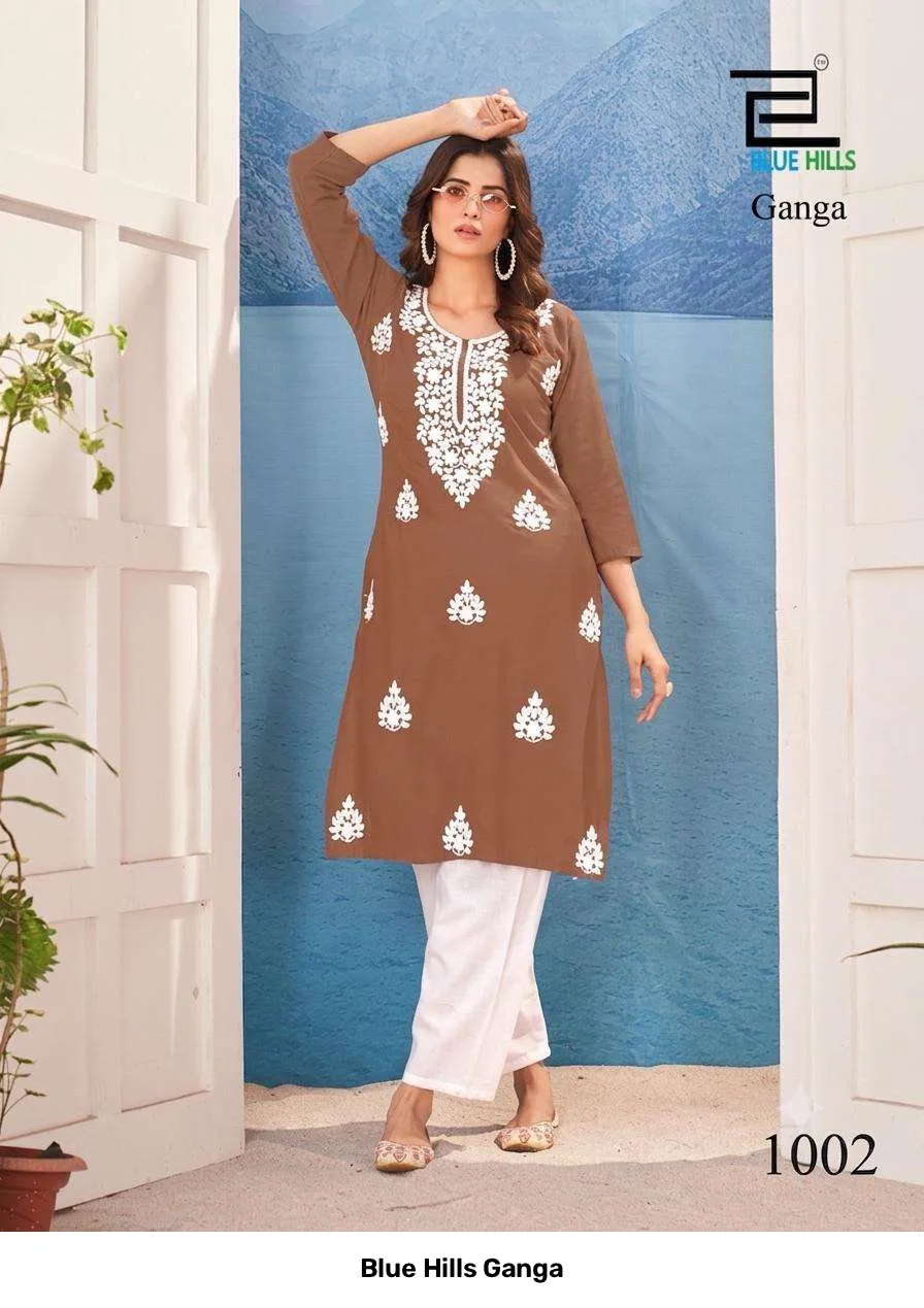 Blue Hills Ganga — Wholesale Kurtis, Blue Hills wholesale from Surat — Photo 5