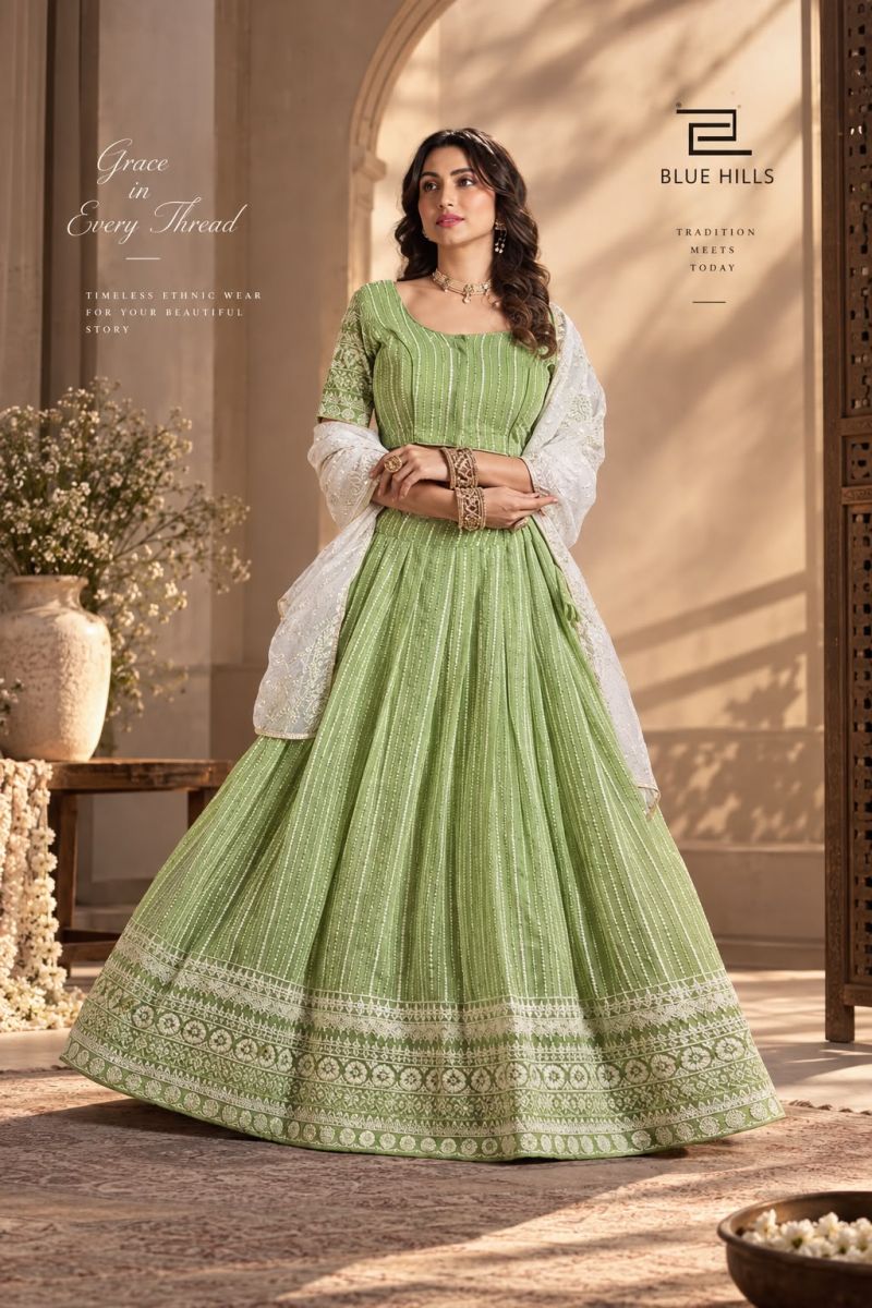 Blue Hills Moon Walk Georgette Cipli Work Designer Lehenga Choli Set — Singles, Blue Hills wholesale from Surat — Photo 3