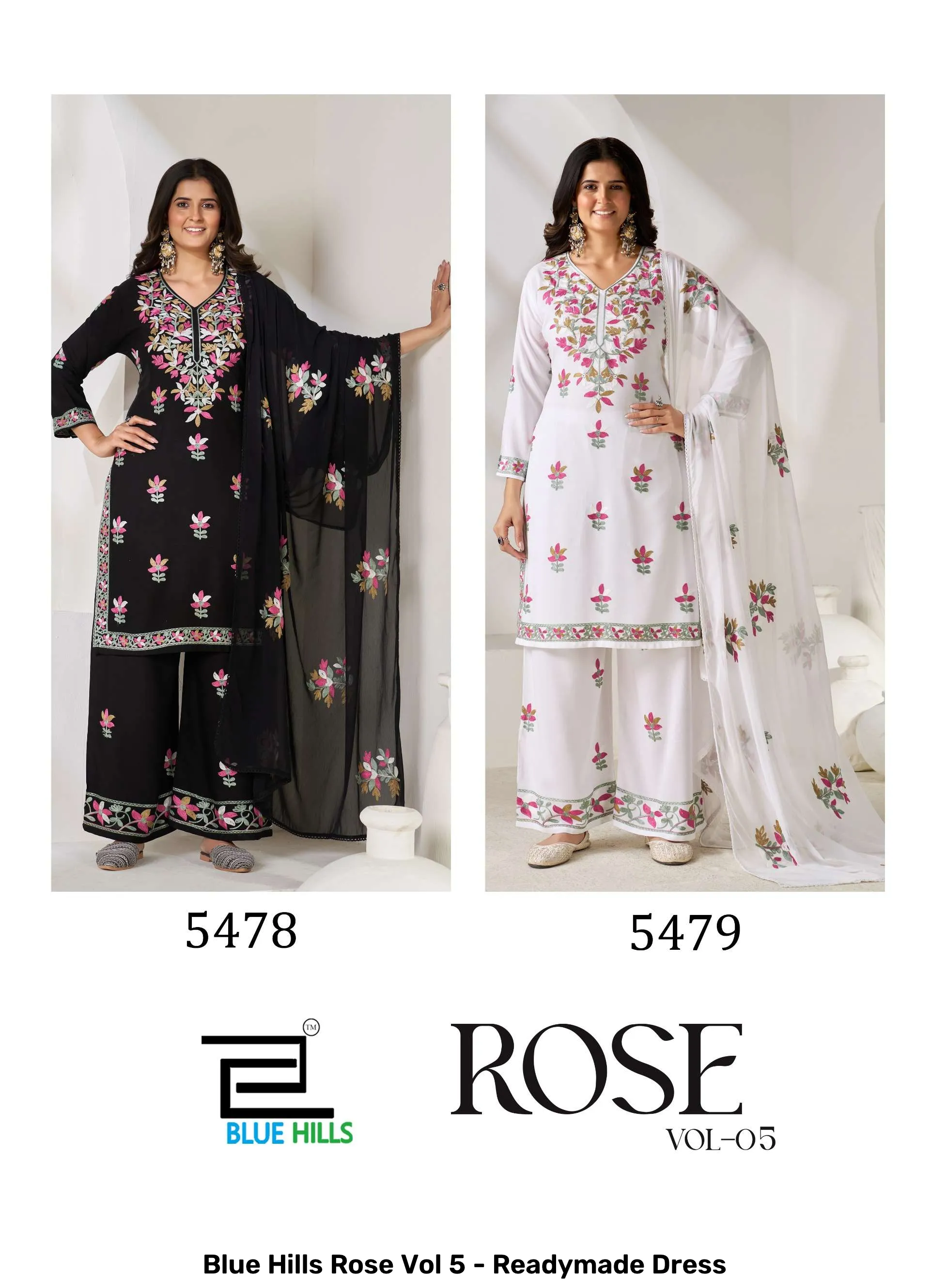 Blue Hills Rose Vol 5 - Readymade Dress — Wholesale Readymade Suit, Blue Hills wholesale from Surat — Photo 4