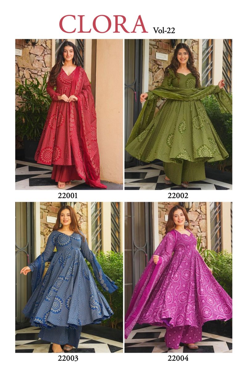 Clora Vol 22 Cambric Cotton Digital Printed Kurti With Bottom Dupatta Set — Wholesale Kurtis, Clora wholesale from Surat — Photo 11