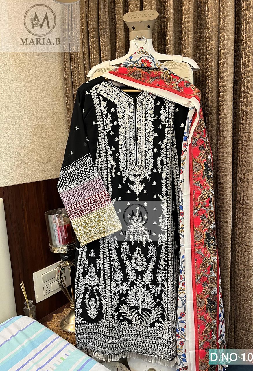 D No 1116 Chikankari Cotton Suit Readymade 3 Piece Set — Wholesale Kurtis, MARIA.B wholesale from Surat — view 2
