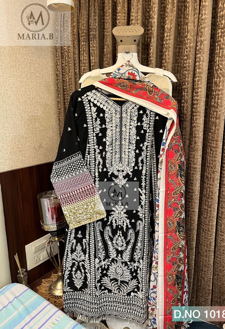 D No 1116 Chikankari Cotton Suit Readymade 3 Piece Set — Wholesale Kurtis, MARIA.B wholesale from Surat — view 3