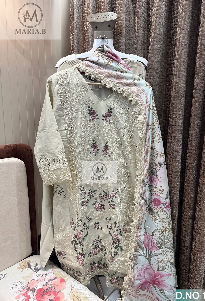 D No 1116 Chikankari Cotton Suit Readymade 3 Piece Set — Wholesale Kurtis, MARIA.B wholesale from Surat — view 6