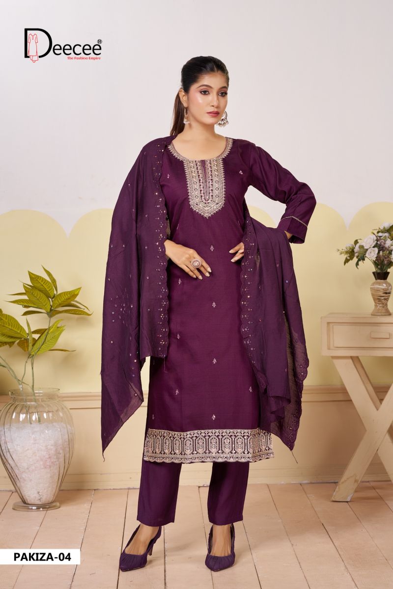 Deecee Pakiza Vatican Foil Embroidered Kurti WIth Bottom Dupatta Set — Wholesale Kurtis, DEECEE wholesale from Surat — view 6