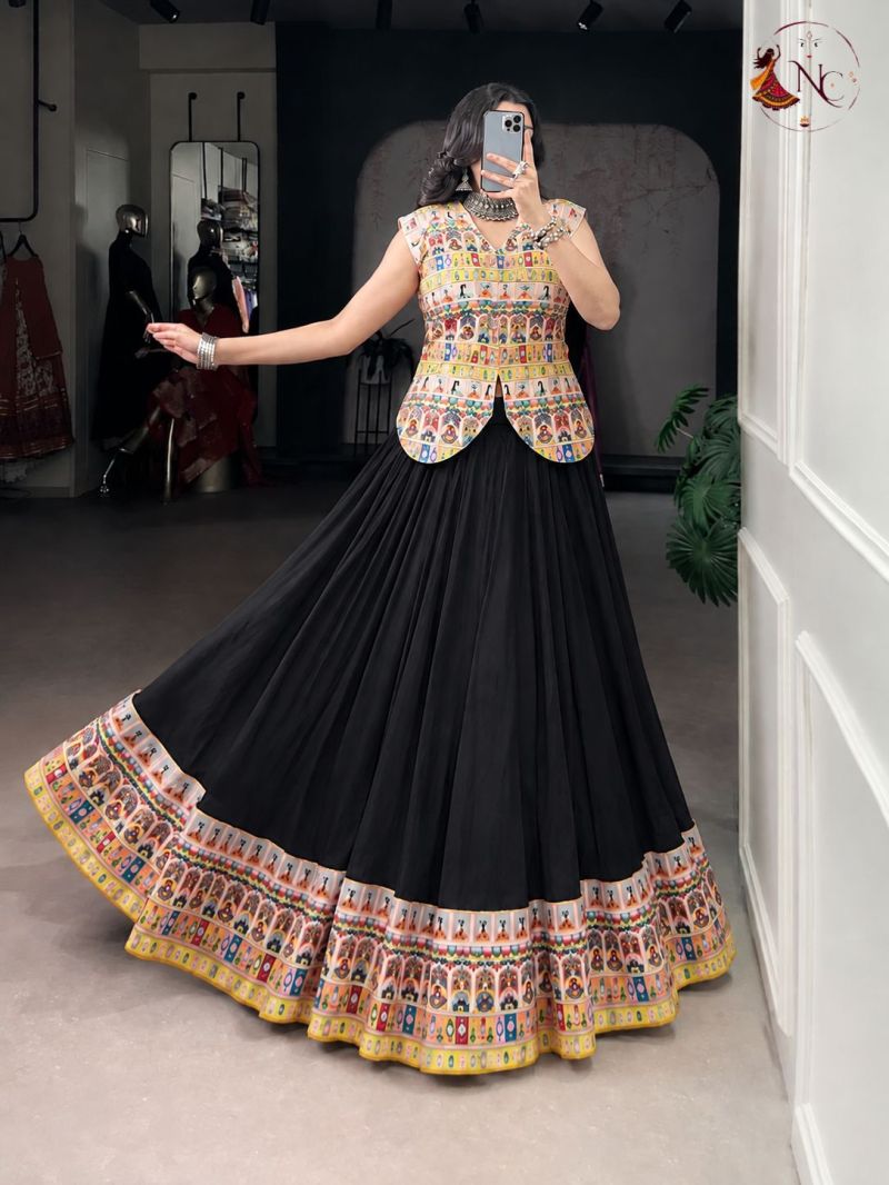 Festival Nights Vol 1 Rayon Banglori Border Lehenga With Blouse Catalog — Wholesale Lehenga, Vardan Ethnic wholesale from Surat — Photo 3