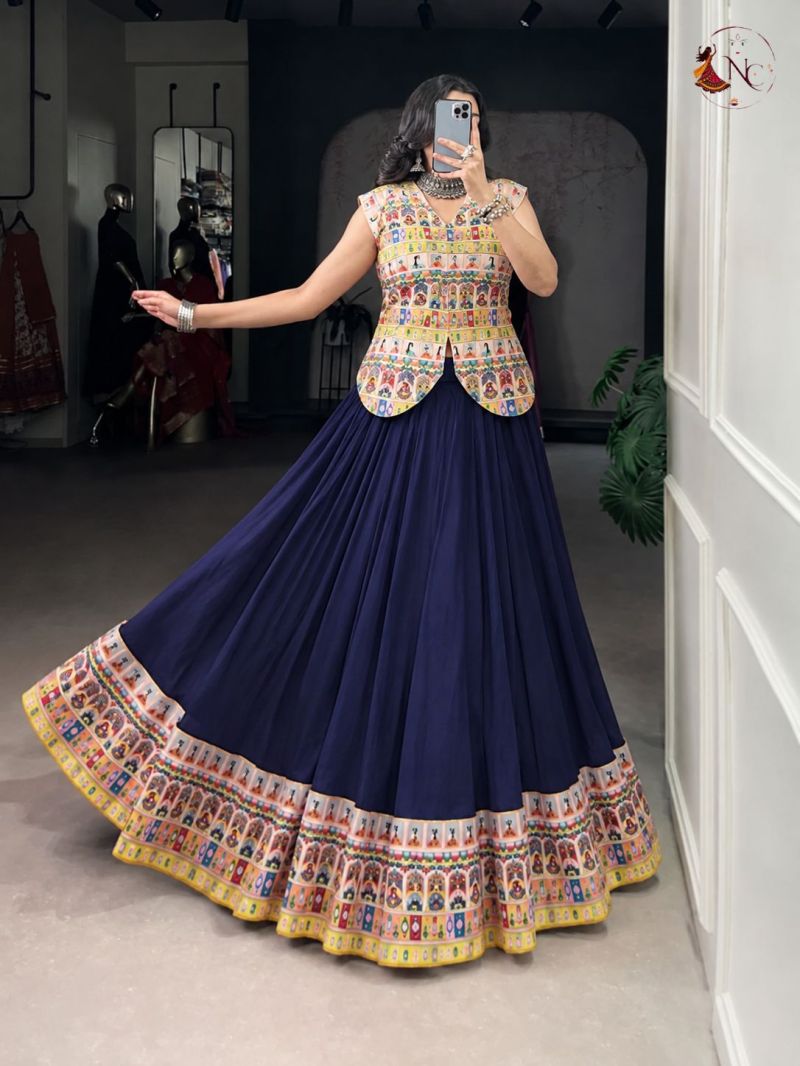 Festival Nights Vol 1 Rayon Banglori Border Lehenga With Blouse Catalog