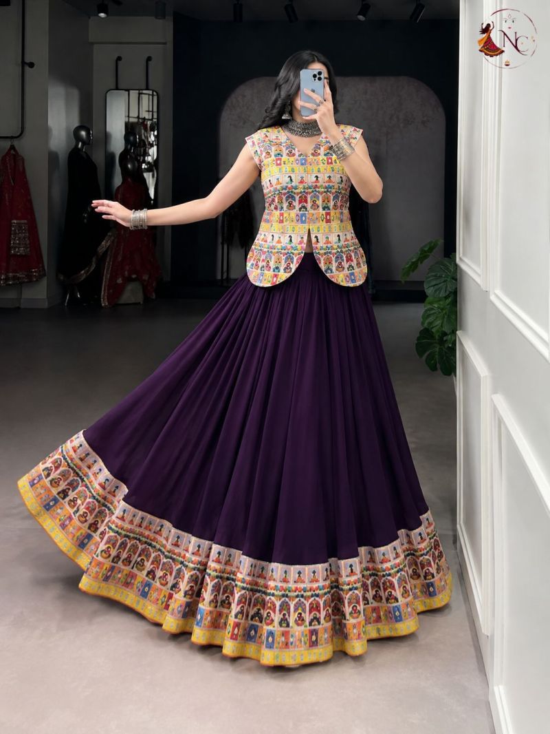Festival Nights Vol 1 Rayon Banglori Border Lehenga With Blouse Catalog — Wholesale Lehenga, Vardan Ethnic wholesale from Surat — Photo 4