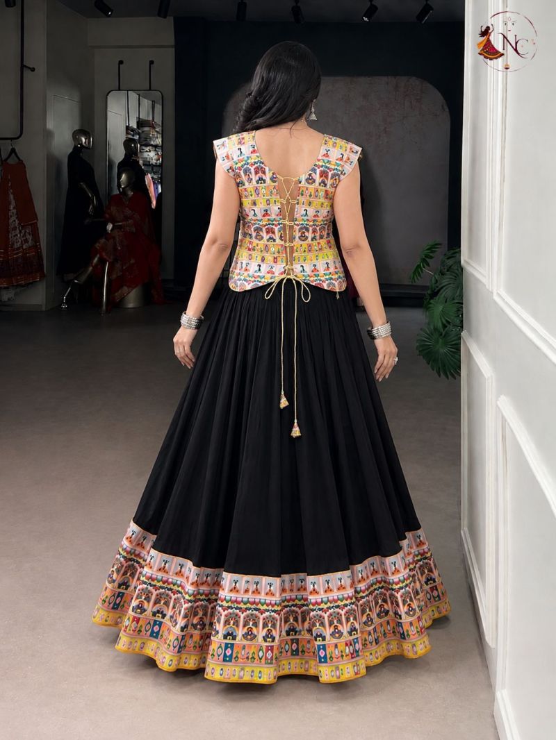 Festival Nights Vol 1 Rayon Banglori Border Lehenga With Blouse Catalog — Wholesale Lehenga, Vardan Ethnic wholesale from Surat — Photo 5