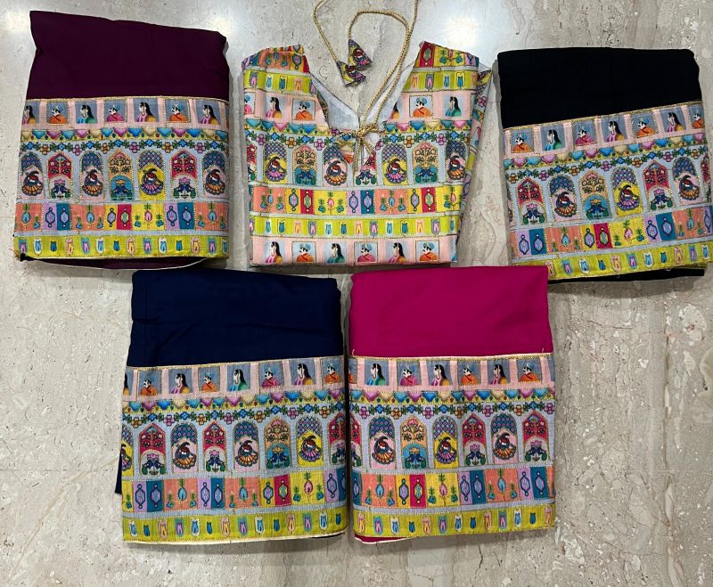 Festival Nights Vol 1 Rayon Banglori Border Lehenga With Blouse Catalog — Wholesale Lehenga, Vardan Ethnic wholesale from Surat — Photo 6