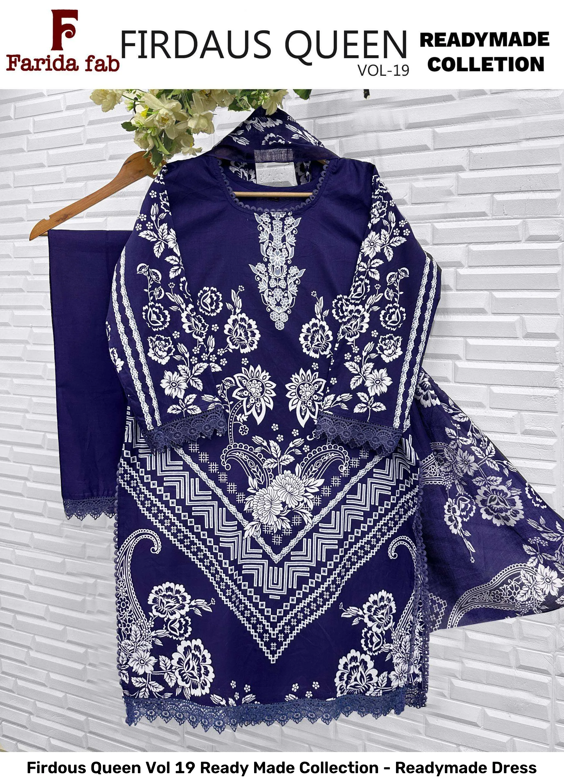 Firdous Queen Vol 19 Ready Made Collection - Readymade Dress — Wholesale Readymade Suit, Vinayak Enterprise wholesale from Surat — view 3