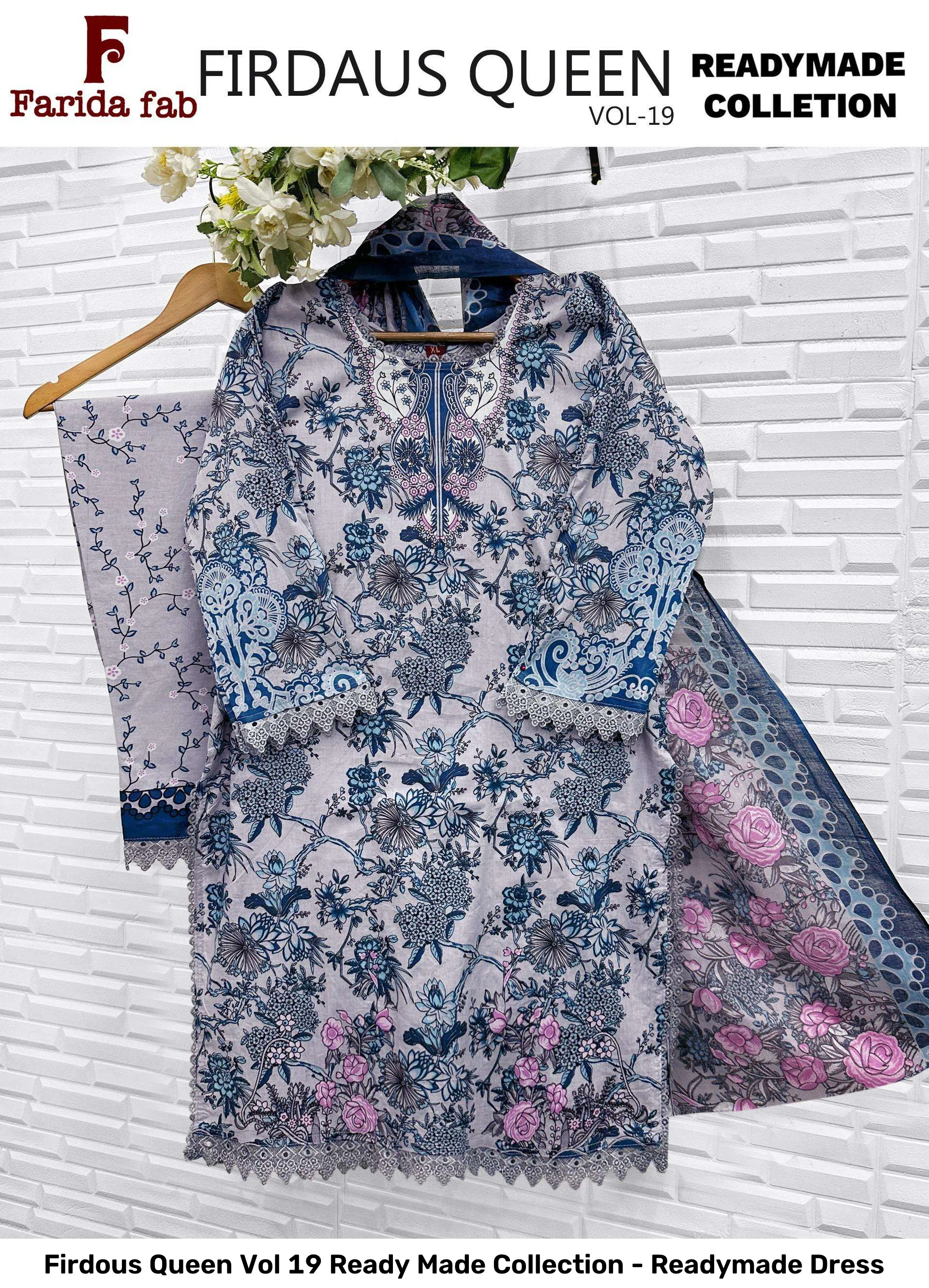 Firdous Queen Vol 19 Ready Made Collection - Readymade Dress — Wholesale Readymade Suit, Vinayak Enterprise wholesale from Surat — view 4