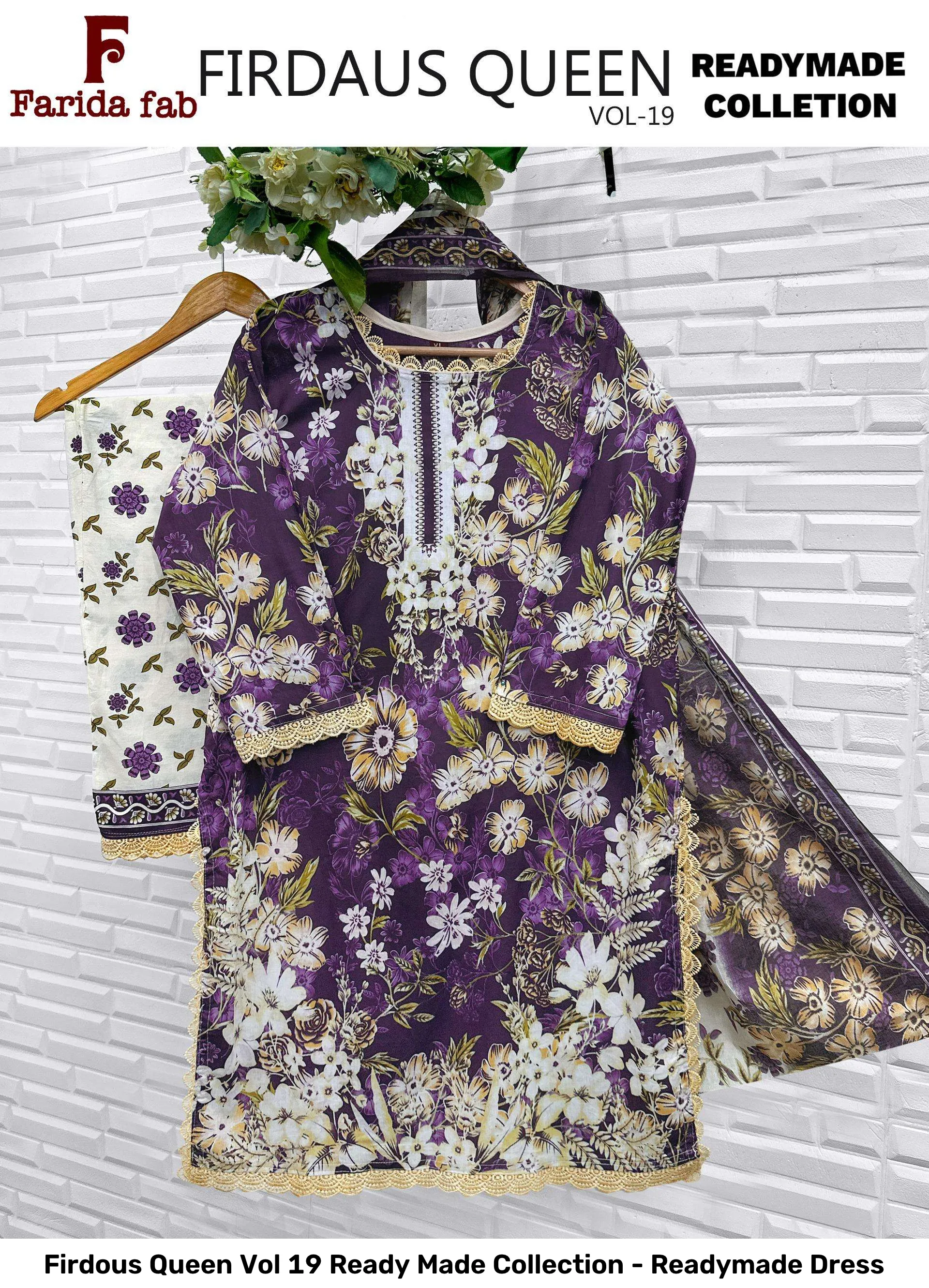 Firdous Queen Vol 19 Ready Made Collection - Readymade Dress — Wholesale Readymade Suit, Vinayak Enterprise wholesale from Surat — view 5
