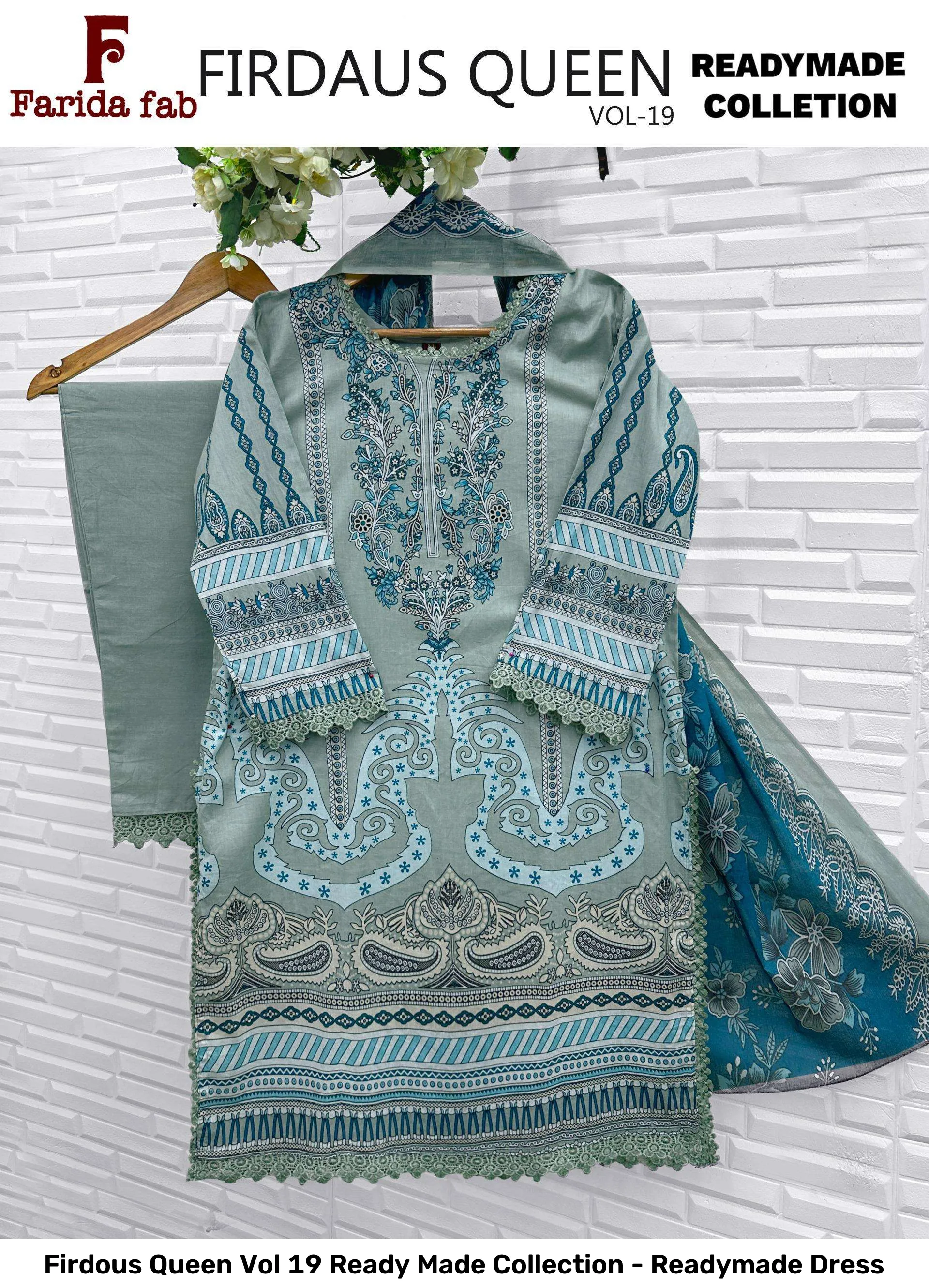 Firdous Queen Vol 19 Ready Made Collection - Readymade Dress — Wholesale Readymade Suit, Vinayak Enterprise wholesale from Surat — view 6
