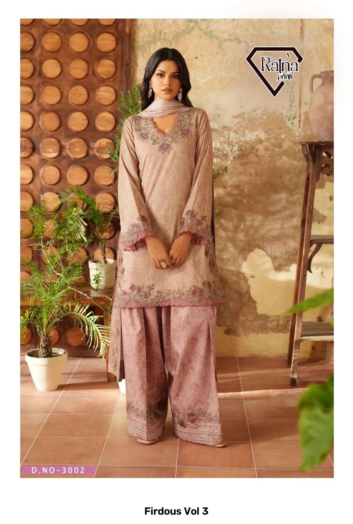 Firdous Vol 3 — Unstitched Suits, Vinayak Enterprise wholesale from Surat — Photo 4
