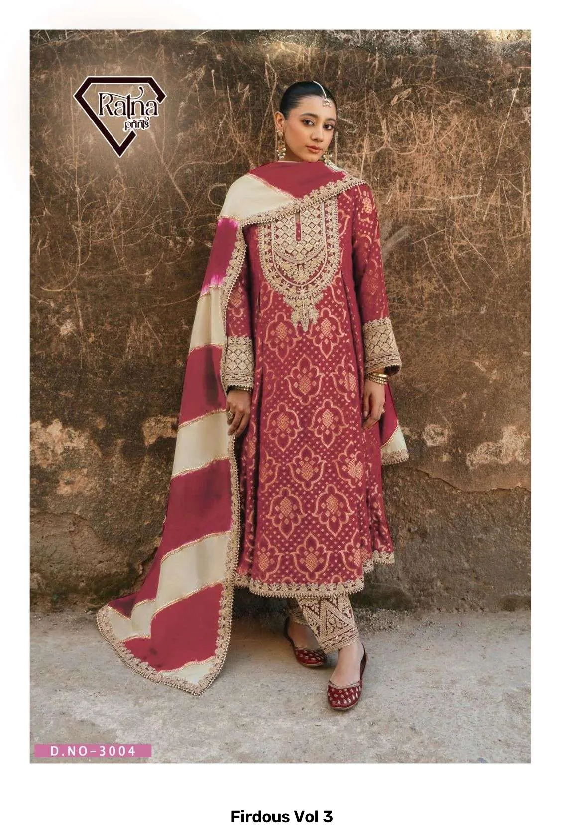 Firdous Vol 3 — Unstitched Suits, Vinayak Enterprise wholesale from Surat — Photo 6