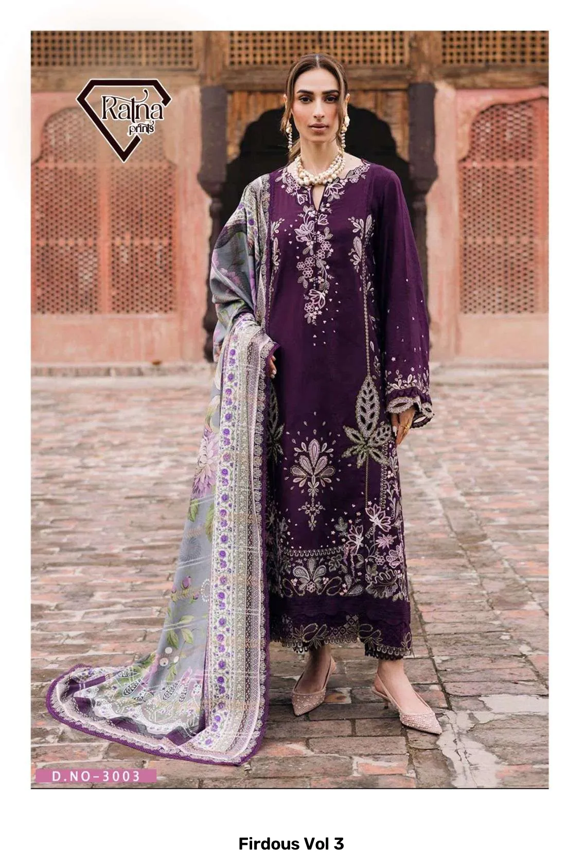 Firdous Vol 3 — Unstitched Suits, Vinayak Enterprise wholesale from Surat — Photo 8