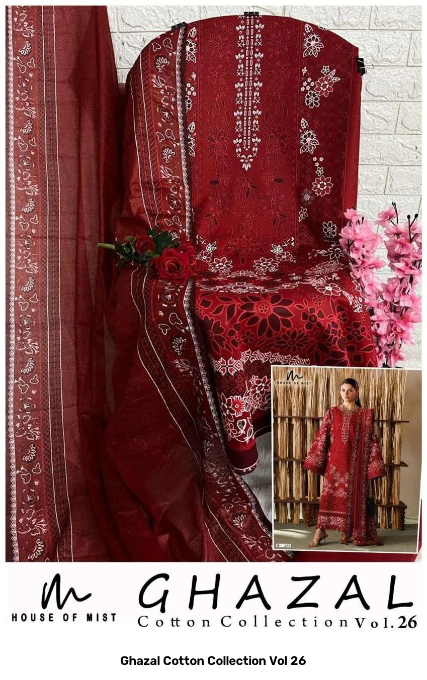 Ghazal Cotton Collection Vol 26 — Unstitched Suits, Vinayak Enterprise wholesale from Surat — Photo 11