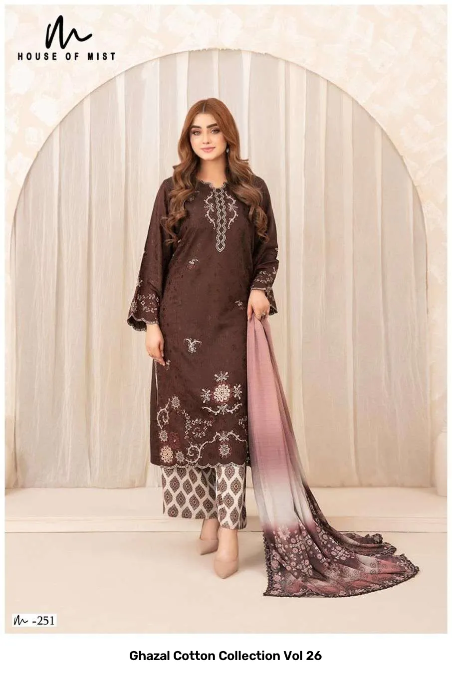 Ghazal Cotton Collection Vol 26 — Unstitched Suits, Vinayak Enterprise wholesale from Surat — Photo 4