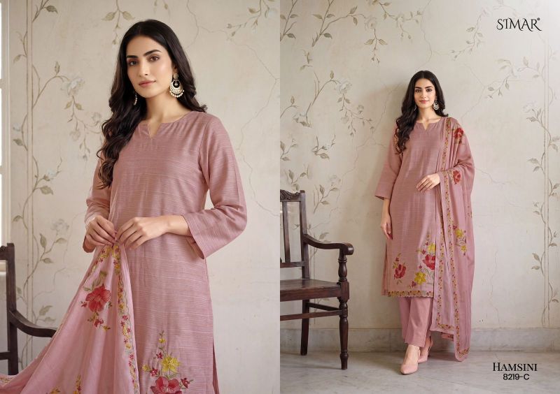 Viscose Muslin Digital Print Embroidered Salwar Kameez — Wholesale Dress Material, Glossy wholesale from Surat — view 2