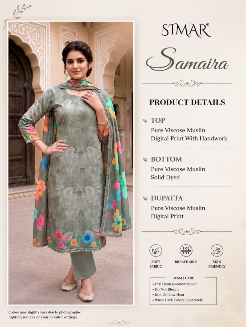 Ossm Style 1655 Mul Chanderi Beads Work Kurti With Bottom Dupatta Set — Wholesale Dress Material, Glossy wholesale from Surat — Photo 4