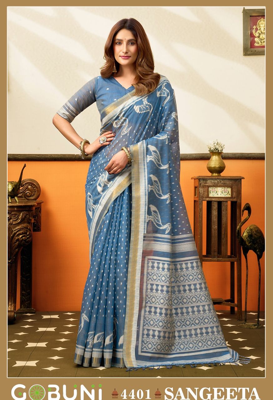 Gobuni Sangeeta Premium Cotton Saree Catalog — Singles, Gobuni wholesale from Surat — Photo 2
