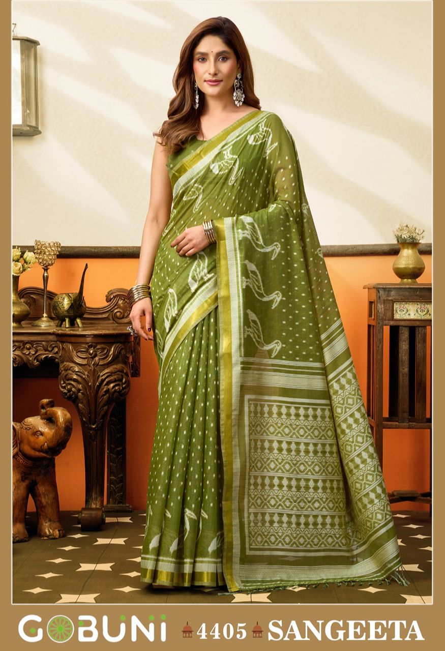 Gobuni Sangeeta Premium Cotton Saree Catalog — Singles, Gobuni wholesale from Surat — Photo 7