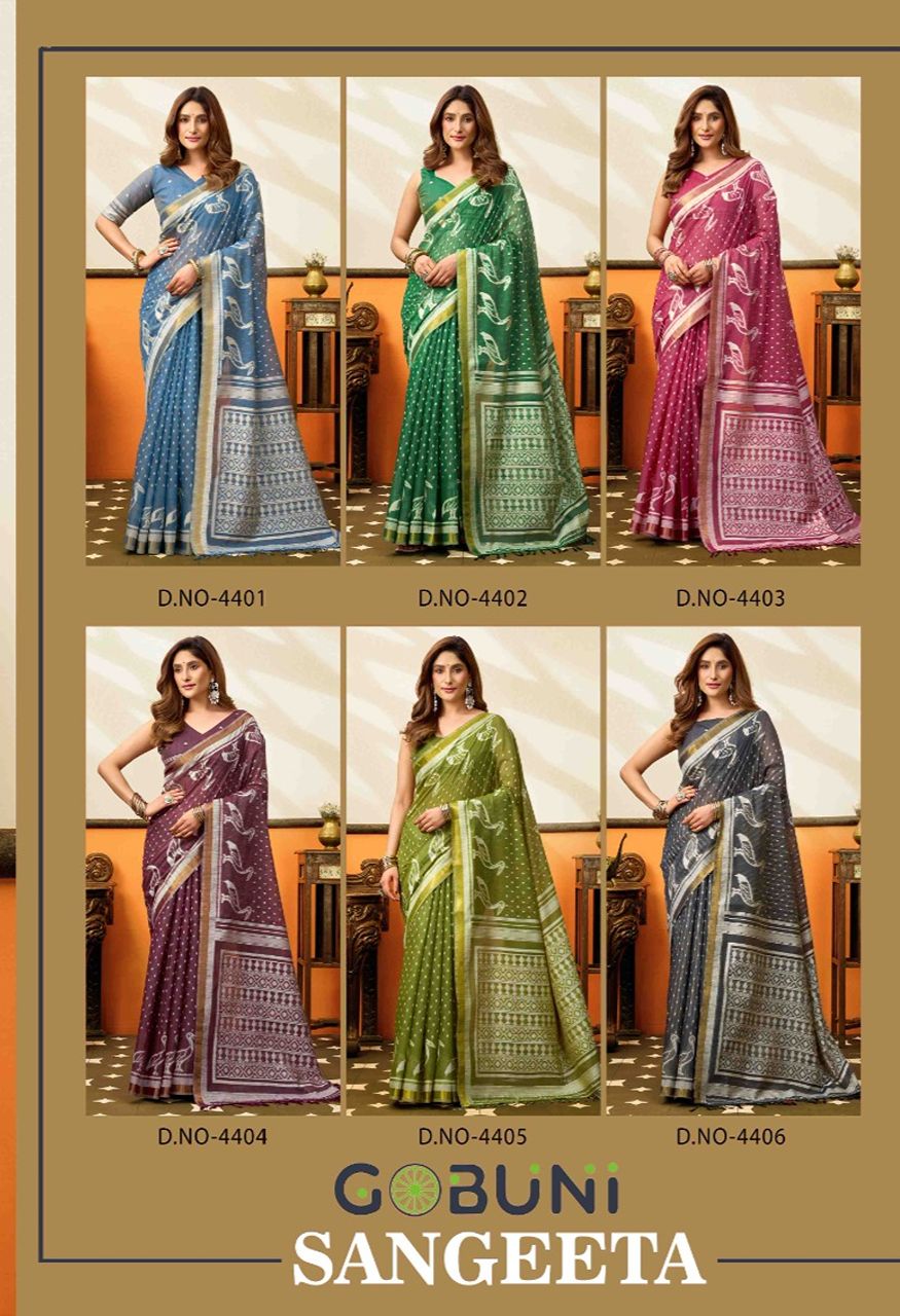 Gobuni Sangeeta Premium Cotton Saree Catalog — Singles, Gobuni wholesale from Surat — Photo 8