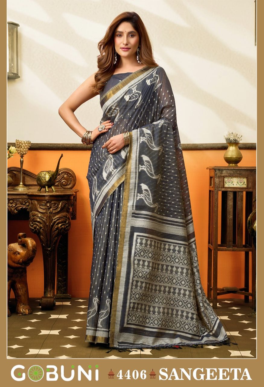 Gobuni Sangeeta Premium Cotton Saree Catalog — Singles, Gobuni wholesale from Surat — Photo 6