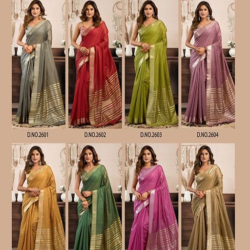 Gobuni Srividya Khadi Cotton Saree With Brocade Blouse Jhallar — Singles, Vardan Ethnic wholesale from Surat — view 12