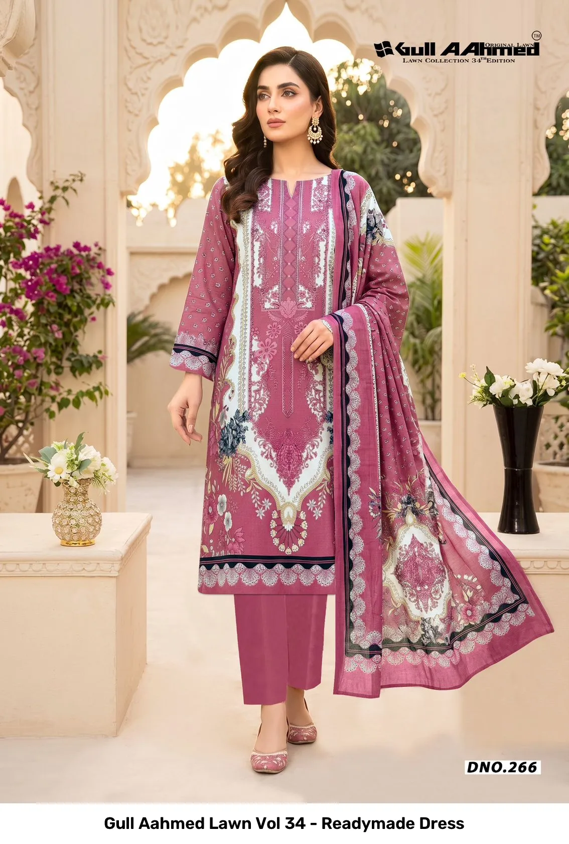 Gull Aahmed Lawn Vol 34 - Readymade Dress — Wholesale Readymade Pakistani Suits, Gull wholesale from Surat — Photo 5