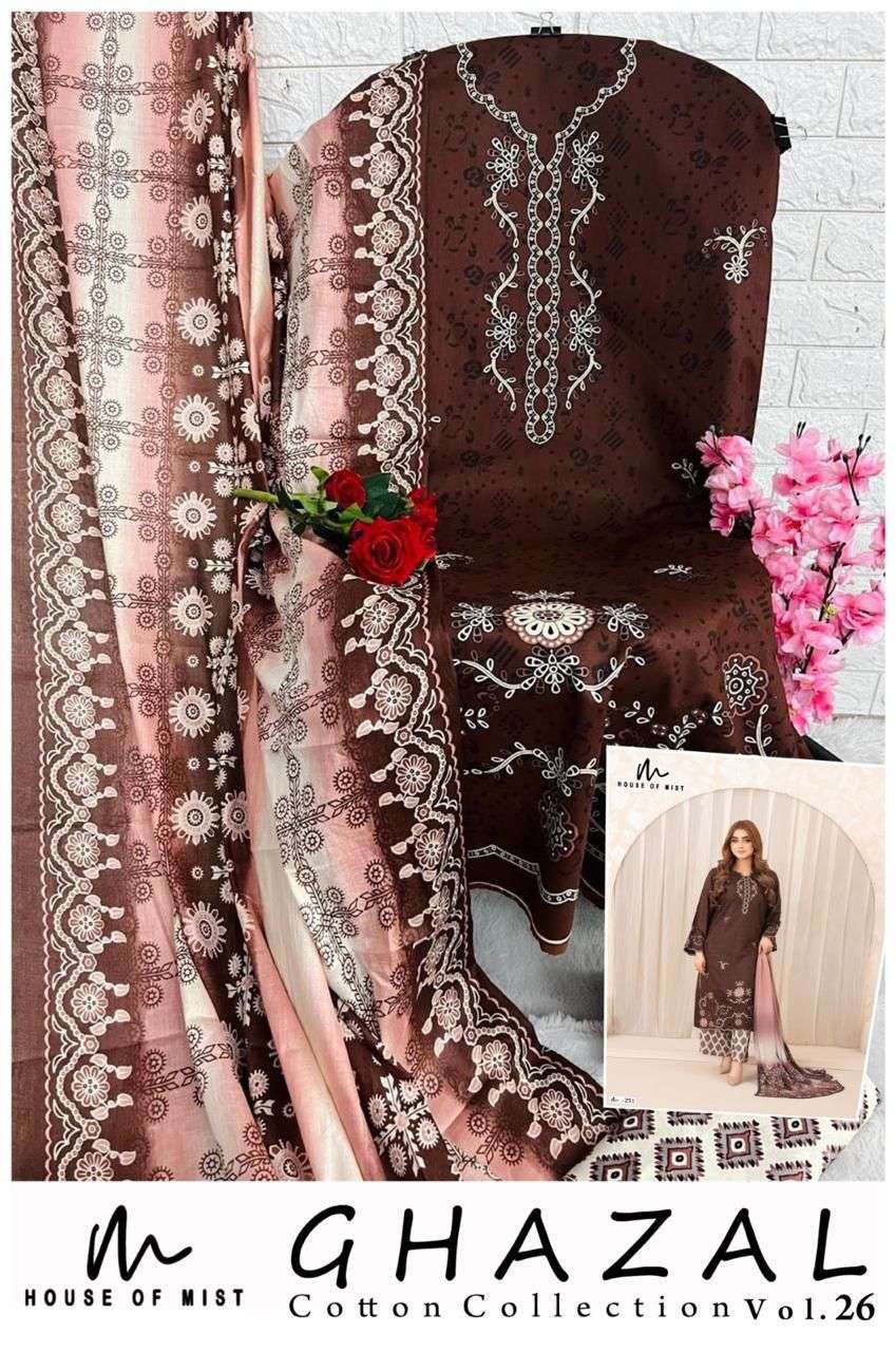 House Of Mist Ghazal Cotton Collection Vol 26 Cotton Digital Print Salwar Suit — Wholesale Dress Material, Bandhani Palace wholesale from Surat — Photo 5