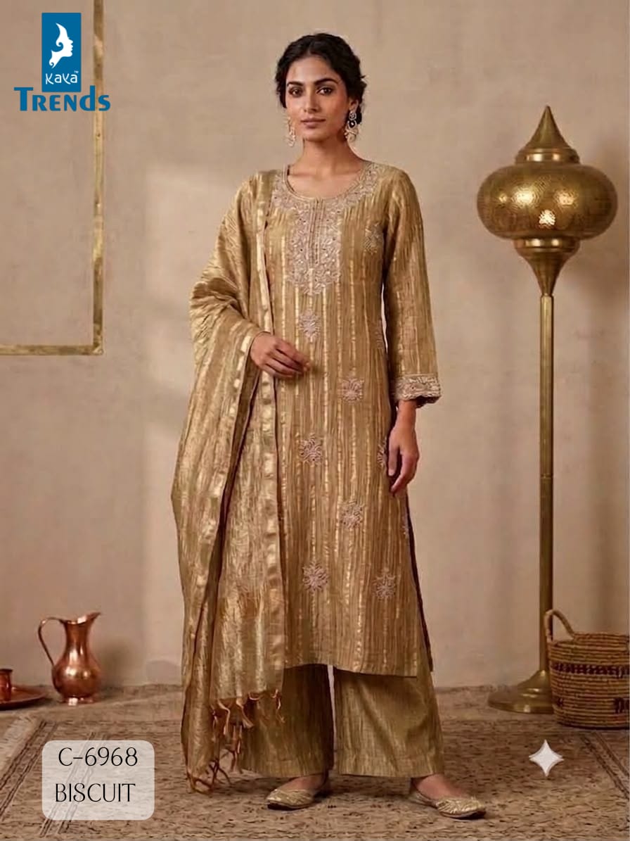 Kaya Crush Tissue Fancy 3 Piece Catalog — Wholesale Kurtis, Kaya wholesale from Surat — Photo 4