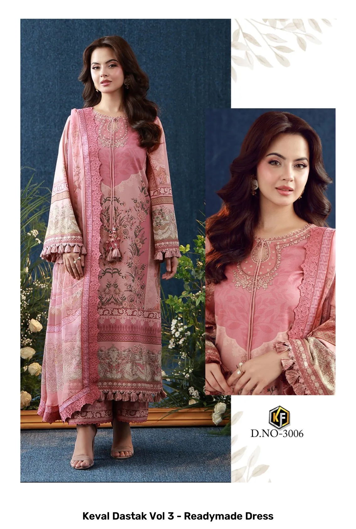 Keval Dastak Vol 3 - Readymade Dress — Wholesale Readymade Pakistani Suits, Keval Fab wholesale from Surat — view 2