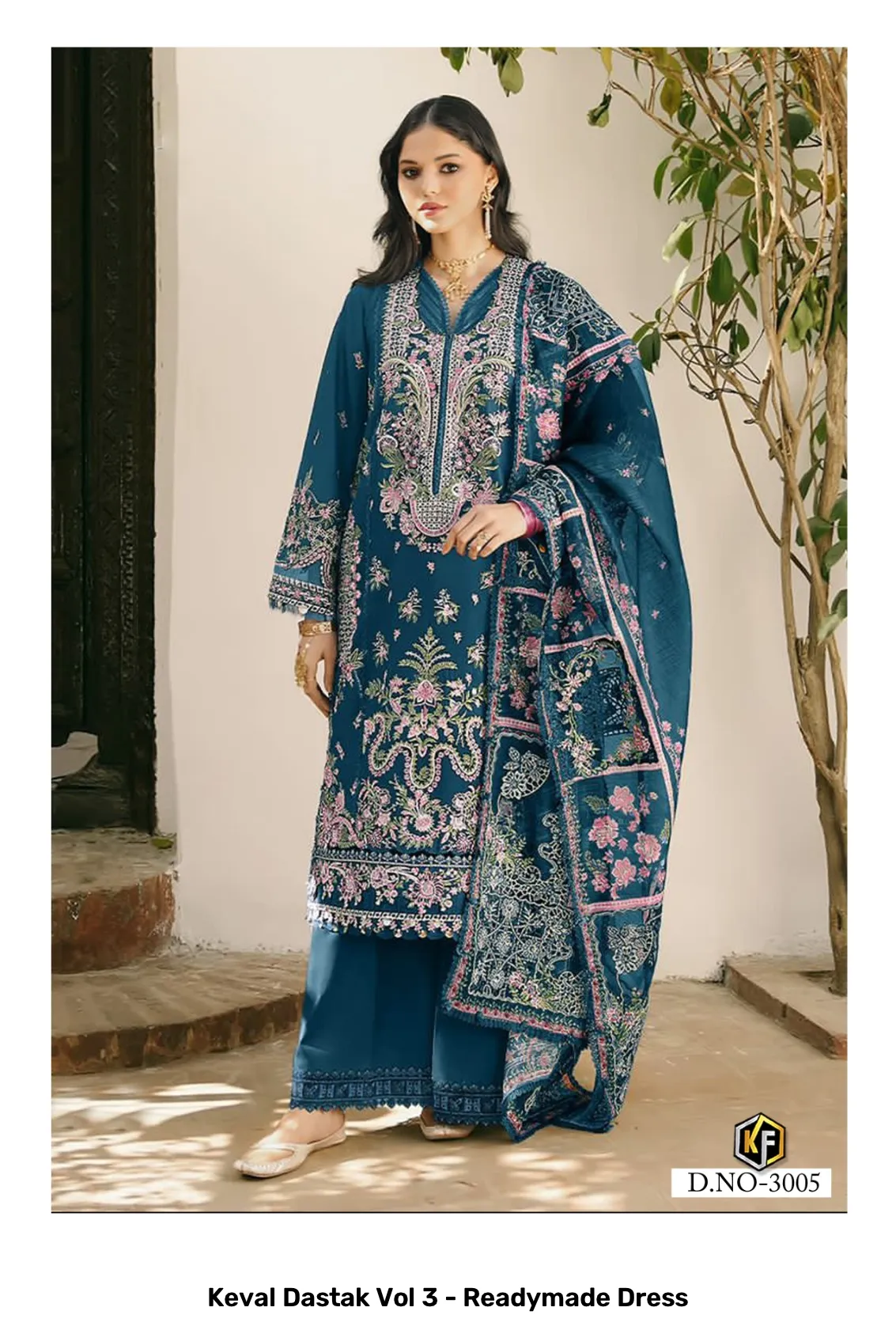 Keval Dastak Vol 3 - Readymade Dress — Wholesale Readymade Pakistani Suits, Keval Fab wholesale from Surat — view 6