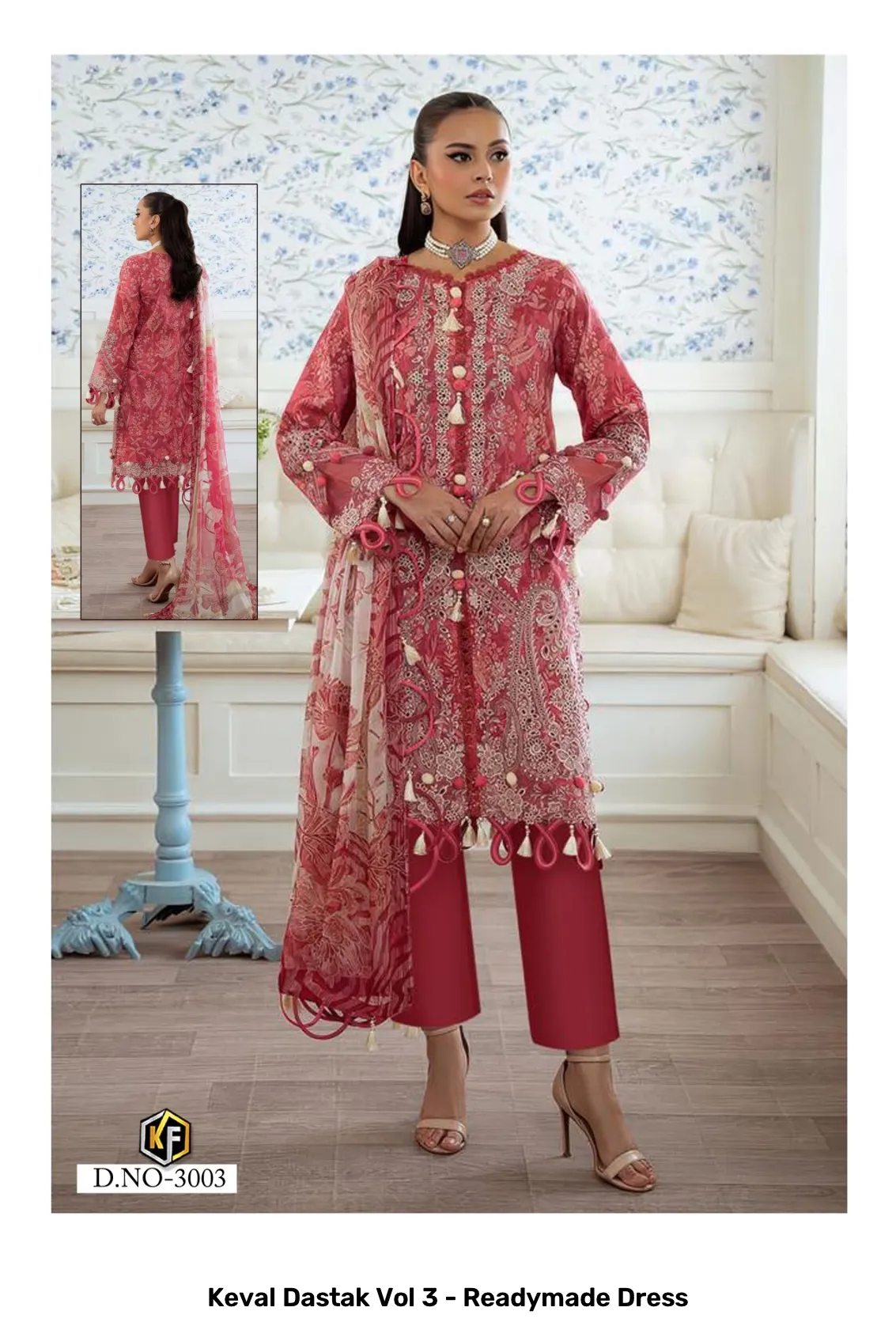 Keval Dastak Vol 3 - Readymade Dress — Wholesale Readymade Pakistani Suits, Keval Fab wholesale from Surat — view 7