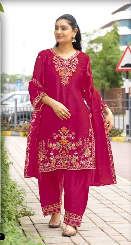 Khas 431 A To D Fandy Satin Beads Work Salwar Kameez Catalog
