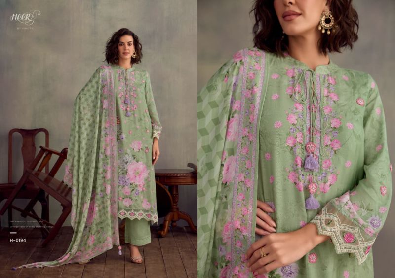 Kimora Heer Jazz Maslin Vol 263 Muslin Digital Print Embroidered Salwar Kameez Catalog — Wholesale Dress Material, Kimora wholesale from Surat — view 2