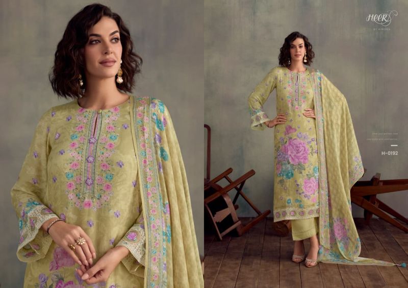 Kimora Heer Jazz Maslin Vol 263 Muslin Digital Print Embroidered Salwar Kameez Catalog — Wholesale Dress Material, Kimora wholesale from Surat — view 4
